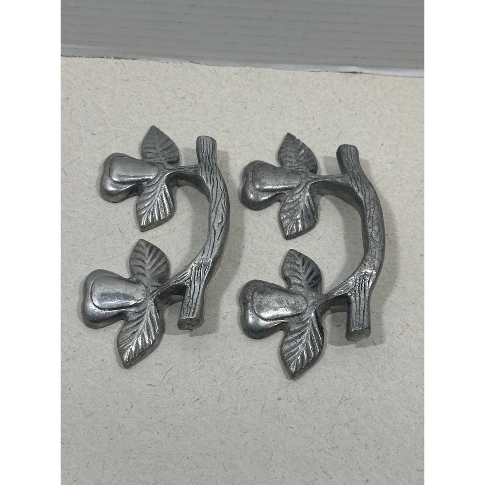 Vintage HTF Rustic Leaf And Vine/ Pear Pull / Handle Hardware Set